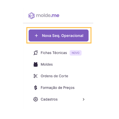 Criando uma nova sequencia operacional na Molde.me 