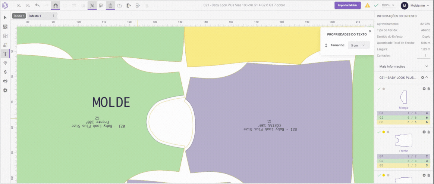 Passo a passo para deletar texto do painel