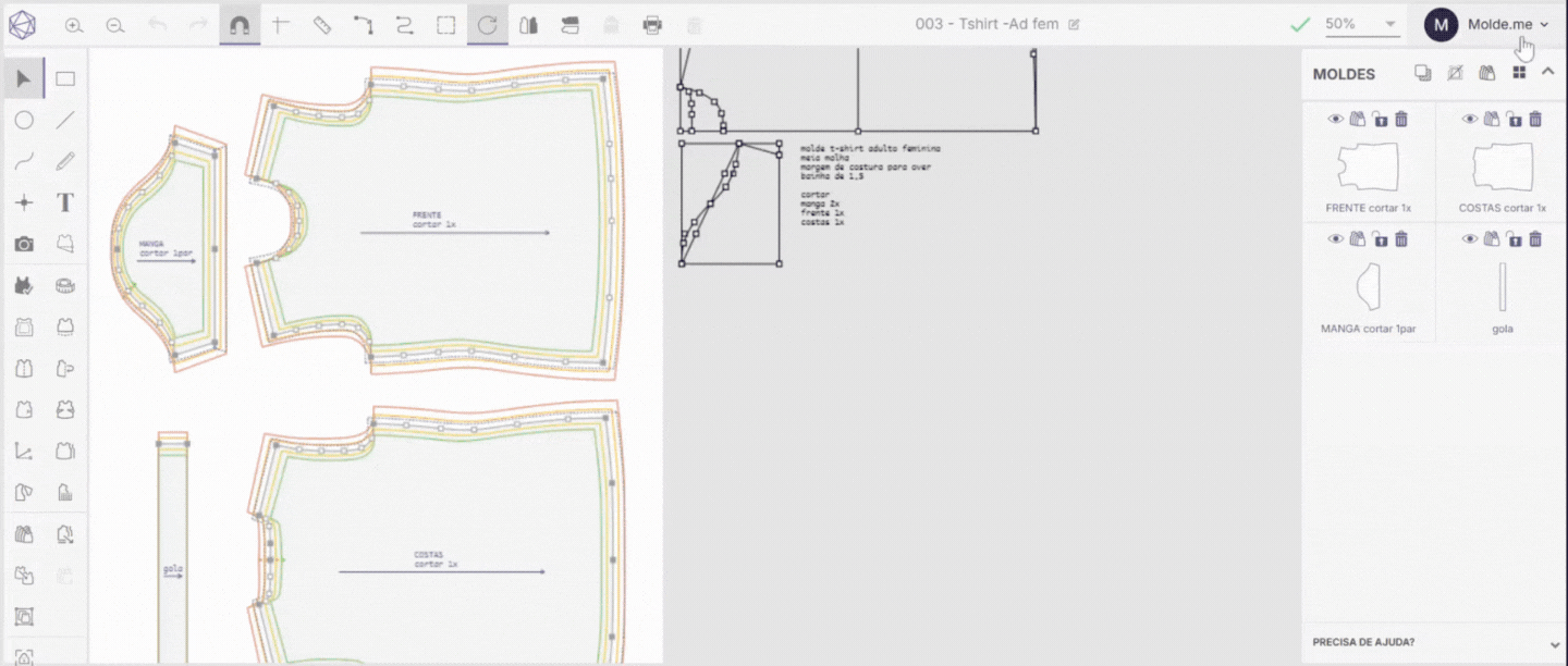 Passo a passo da exportação.