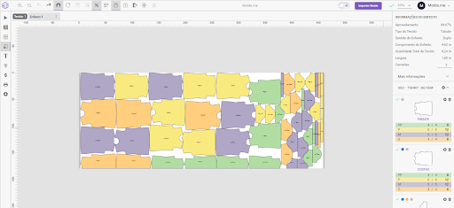 Encaixe separado por painéis diferentes.